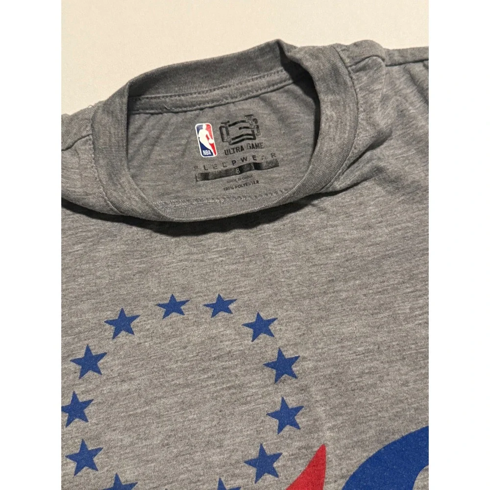NBA Philadelphia 76ers Youth Pajama Set Ultra Game Gray Red Size 8 Kids PJs